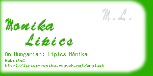 monika lipics business card